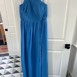 Azazie Bridesmaid Dress Blue Jay
